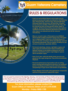 Guam Veterans Cemetery Rules & Regulations